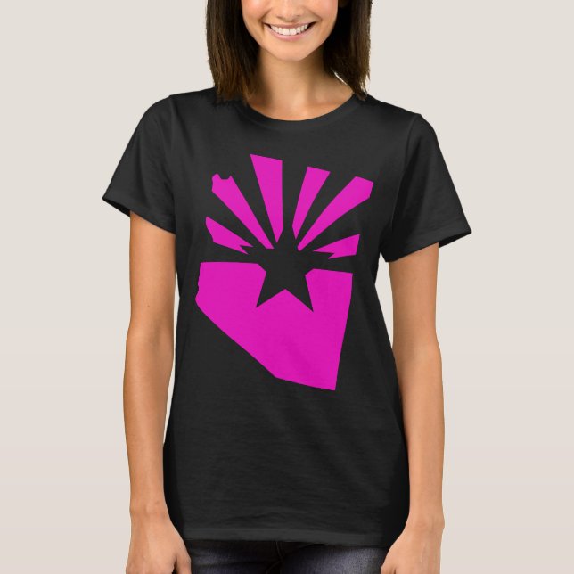 Arizona 48 Statlig flagga Logotyp T-Shirt (Framsida)