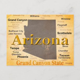Arizona Åldras Karta Vykort