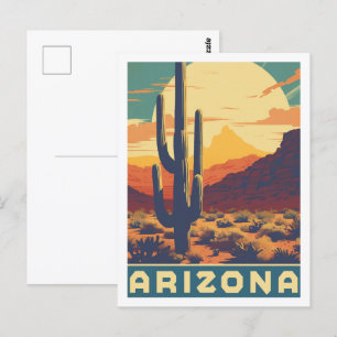 Arizona America Berömd Vintage resor Ställe Vykort