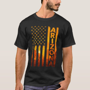 Arizona American Flagga Pride Ligcape Cactus T Shirt
