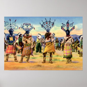 Arizona Apache Indians Djävulen Dance Poster