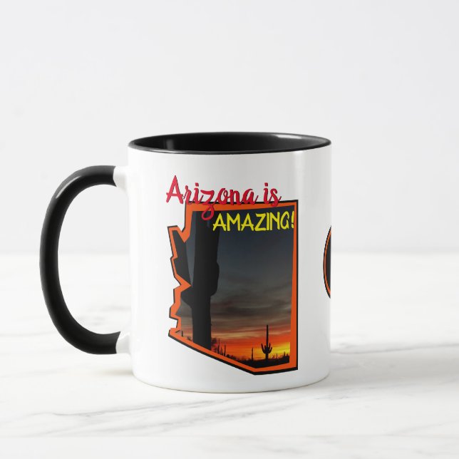 Arizona är den fantastiska kartan för mugg (Vänster)