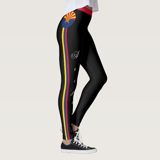 Arizona & Arizona Flagga, USA mode, resor/sport Leggings (Höger)
