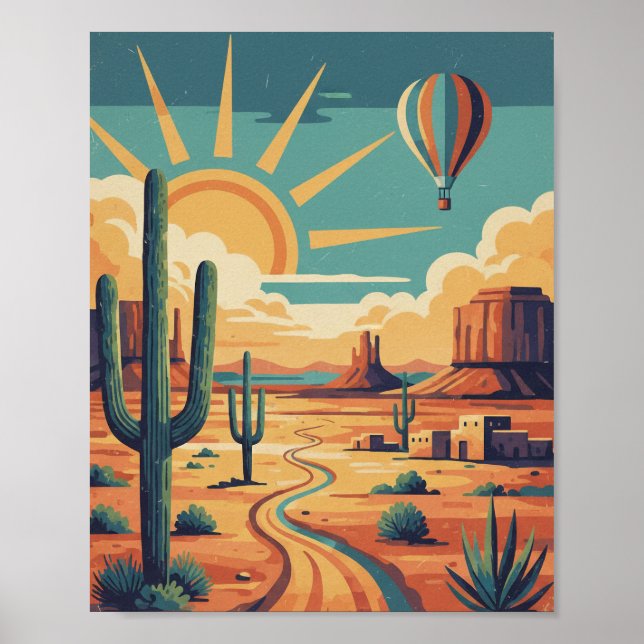 Arizona Art Travel Poster America Print Home Decor (Framsidan)