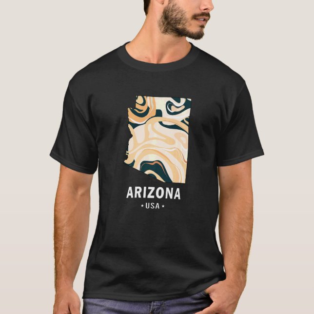 Arizona AZ Karta Hemstat Graphic Women Manar T Shirt (Framsida)