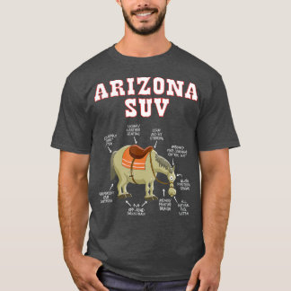 Arizona AZ SUV Funny Joke Horse Mule Souvenir T Shirt