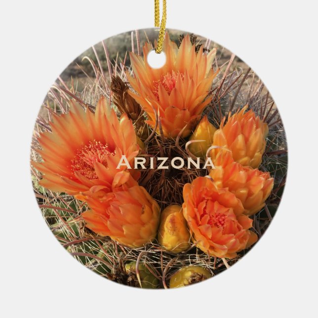 Arizona Barrel Cactus Flower Ornament (Framsidan)