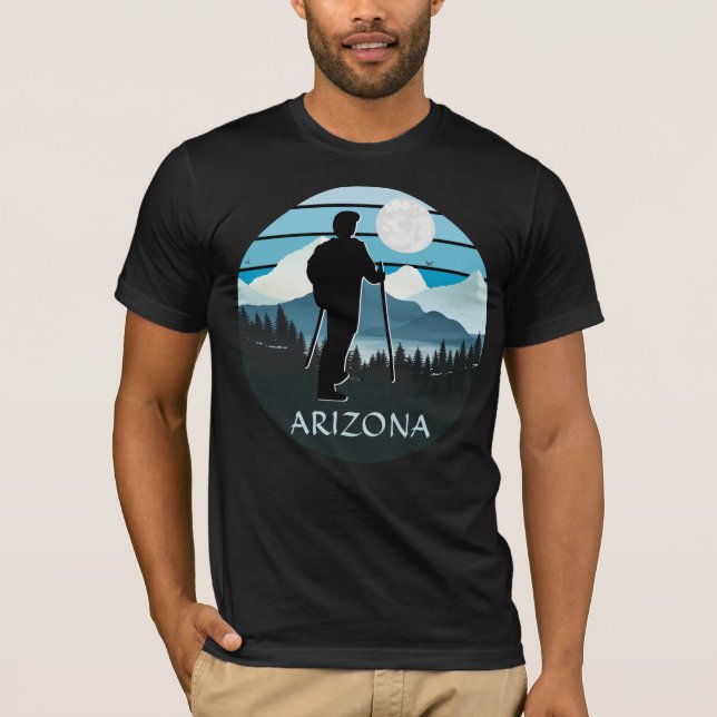Arizona-bergen utomhus som döljer Retro T Shirt (Framsida)