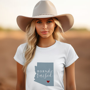Arizona Born och Raising   Redigerbar Färg-stat Ka T Shirt