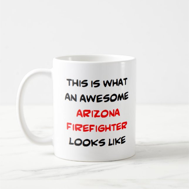 arizona-brandman, fantastisk kaffemugg (Vänster)