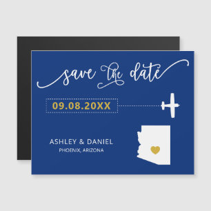 Arizona Bröllop spara datum Card, Karta Magnetisk Inbjudningskort