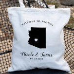 Arizona Bröllop Welcome Bag, Hotel Guest Tygkasse<br><div class="desc">Bröllop helg välkomnar presentsäcken för gäster från byn till bröllop,  med bilden av Arizona. Fyll i toa med dina favoritgodis.</div>