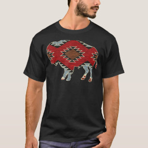 Arizona Buffalo Aztec Indisk Sydvästlig Mönster T Shirt