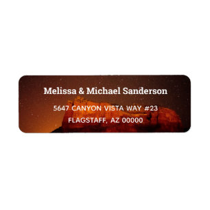 Arizona Butte Sedona i Sunset Returadress Etikett