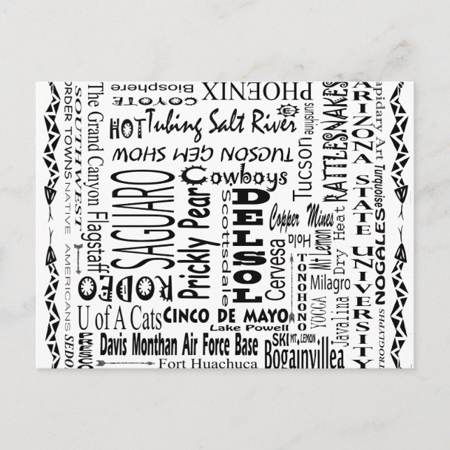 Arizona Buzz Ord Vykort (Framsida)