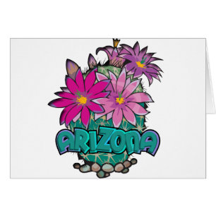 Arizona Cactus Blooms Hälsningskort