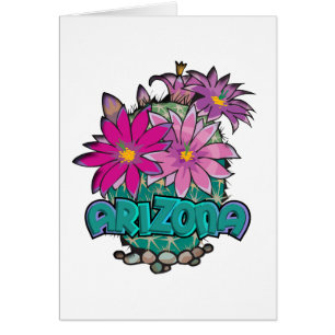 Arizona Cactus Blooms Hälsningskort