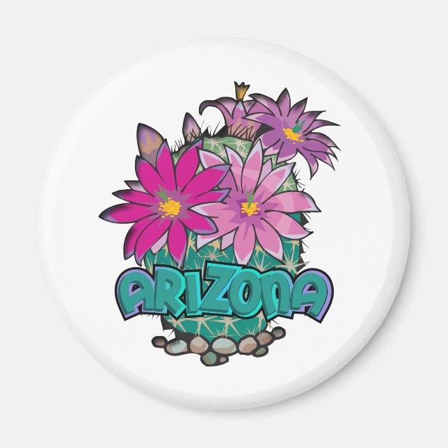 Arizona Cactus Blooms Magnet (Framsidan)