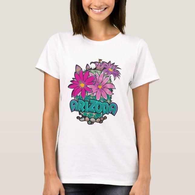 Arizona Cactus Blooms T-shirt (Framsida)
