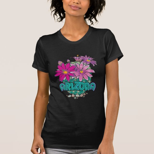 Arizona Cactus Blooms T-shirt (Framsida)