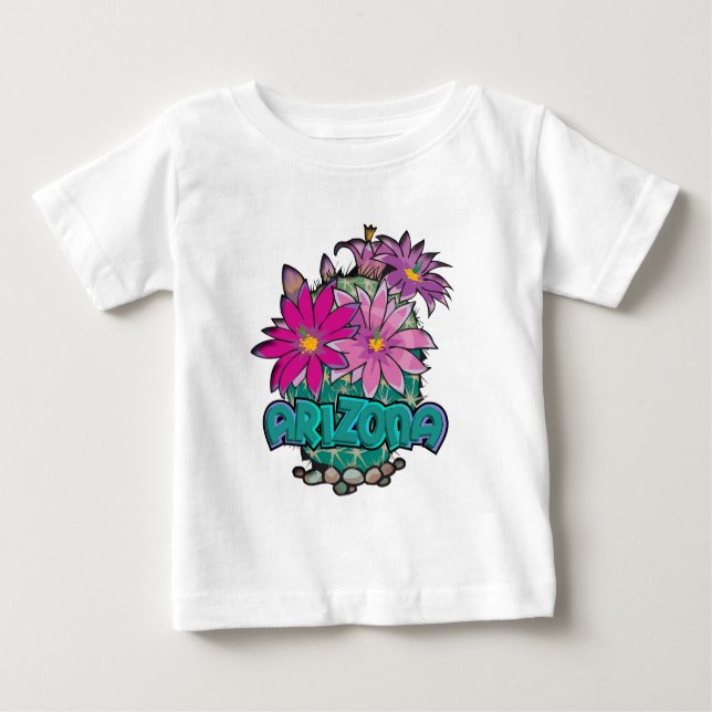 Arizona Cactus Blooms Tee Shirt (Framsida)