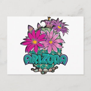 Arizona Cactus Blooms Vykort