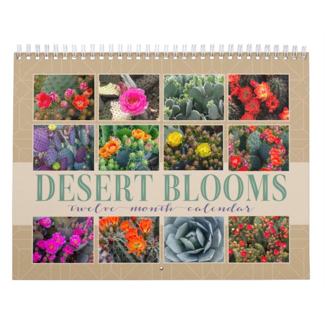 Arizona Cactus | Desert Blooms Välj ditt år Kalender (Omslag)