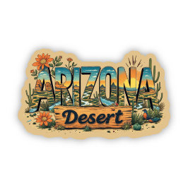 Arizona Cactus Desert Sticker | Southwest Decal Klistermärken