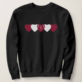 Arizona Cardinals Heart Football Mörk T Shirt