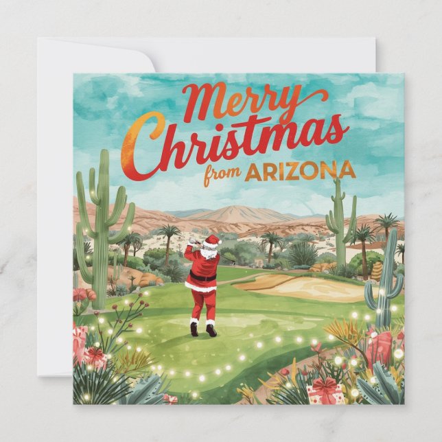 Arizona Christmas in Desert Greeting card (Framsida)