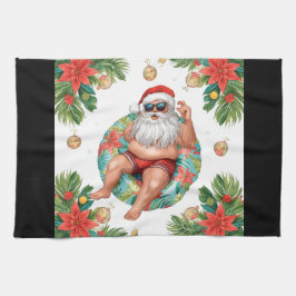 Arizona Christmas themed with Santa Pool party Kökshandduk