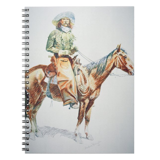 Arizona Cowboy, 1901 (crayonen på papper) Anteckningsbok Med Spiral (Framsidan)