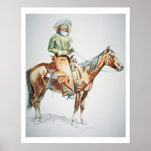 Arizona Cowboy, 1901 (crayonen på papper) Poster