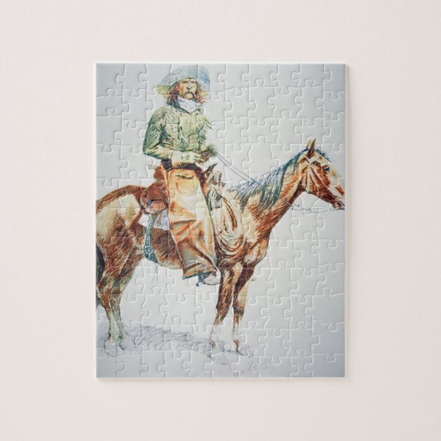 Arizona Cowboy, 1901 (crayonen på papper) Pussel (Vertikal)