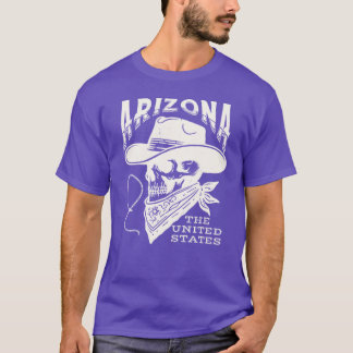 Arizona Cowboy Skull Beige T Shirt