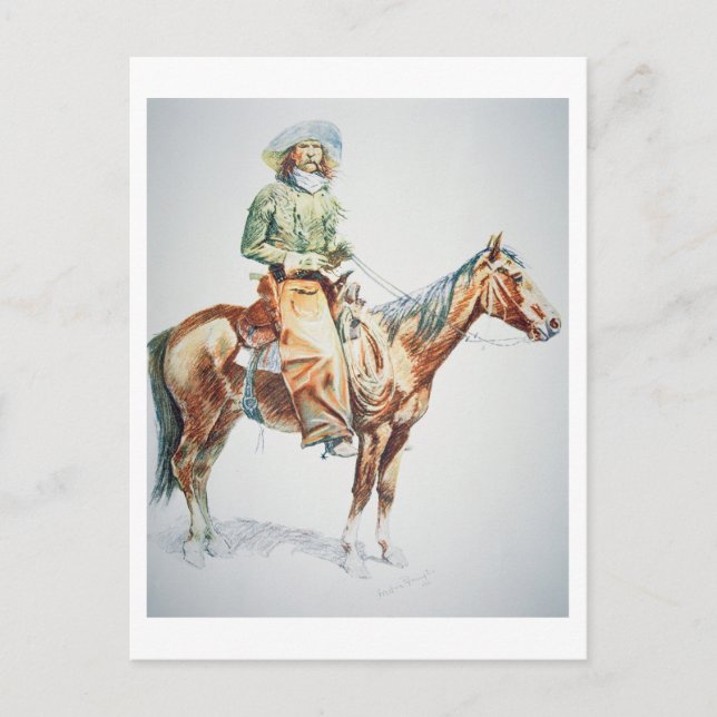 Arizona Cowboyen, 1901 (krake på papper) Vykort (Framsida)