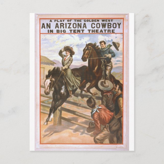 Arizona Cowboyvykort Vykort (Framsida)