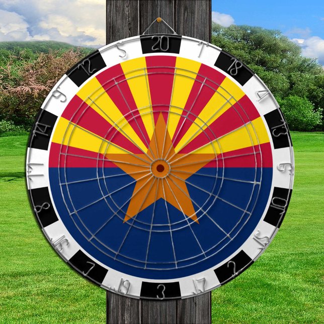 Arizona Dartboard USA & Arizona Flagga / speltavla Darttavla (Skapare uppladdad)