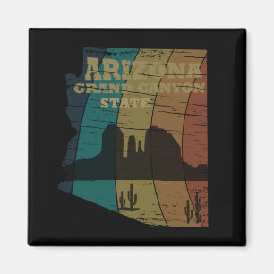 Arizona, delstaten karta vintage magnet