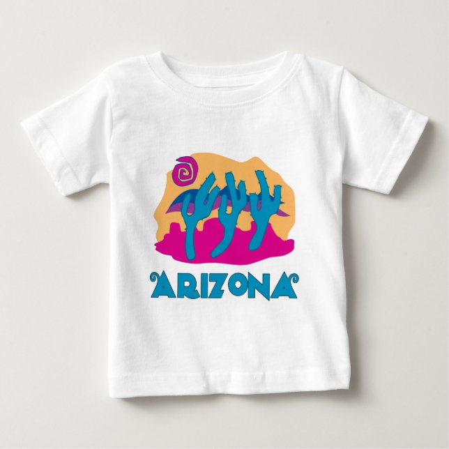 Arizona Desert Blue Tee Shirt (Framsida)