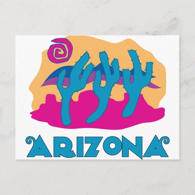 Arizona Desert Blue Vykort (Framsida)