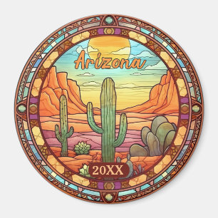 Arizona Desert Cactus Watercolor Magnet
