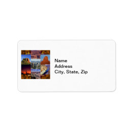 Arizona Desert Collage Adressetikett