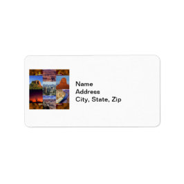 Arizona Desert Collage Adressetikett