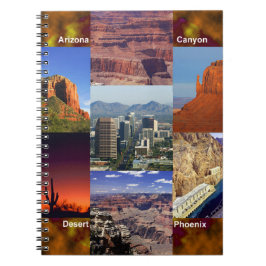 Arizona Desert Collage Anteckningsbok Med Spiral
