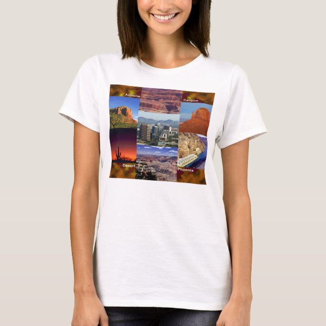 Arizona Desert Collage T Shirt (Framsida)