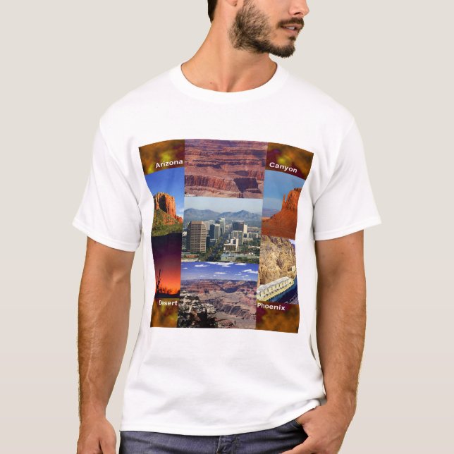 Arizona Desert Collage Tee Shirt (Framsida)