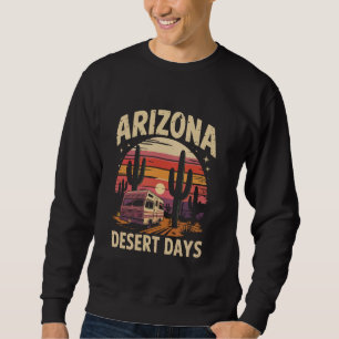 Arizona Desert Days Aesthetic u2013 Vintage Nature Lång Ärmad Tröja