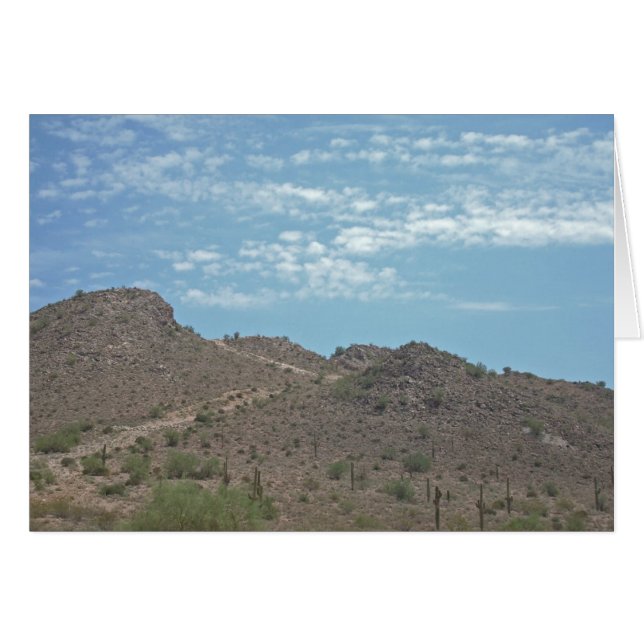 Arizona Desert Exdoor Hiking Trail Southwest OBS Kort (Framsidan Horizontal)