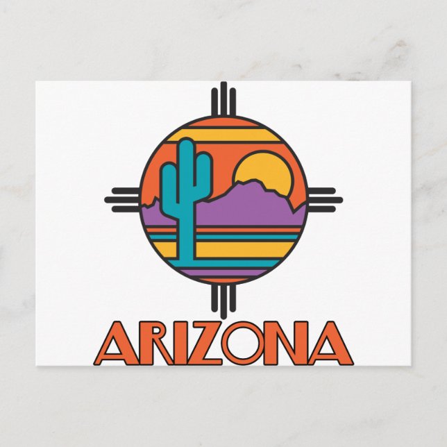 Arizona Desert Mandala Vykort (Framsida)